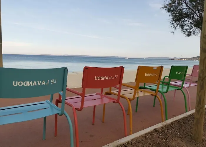 2 Personnes Vue Climatise Linge Maison Lägenhet Le Lavandou